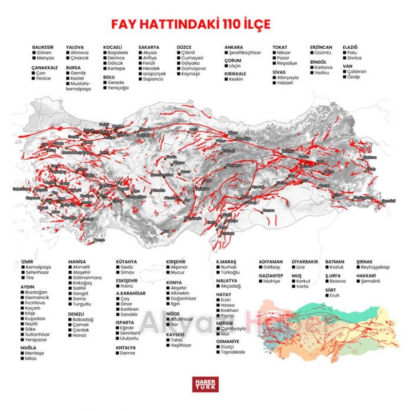 Sakarya'da fay hattındaki ilçeleri açıkladı