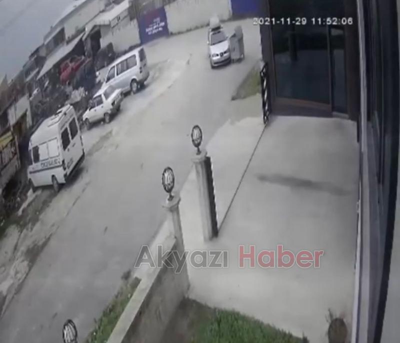 Fırtınada sürüklenip otomobile çarptı