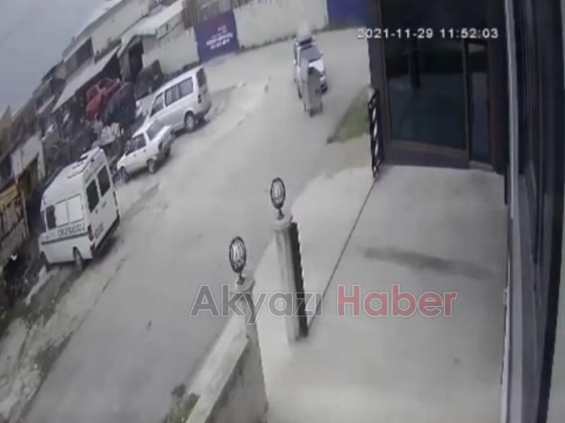 Fırtınada sürüklenip otomobile çarptı