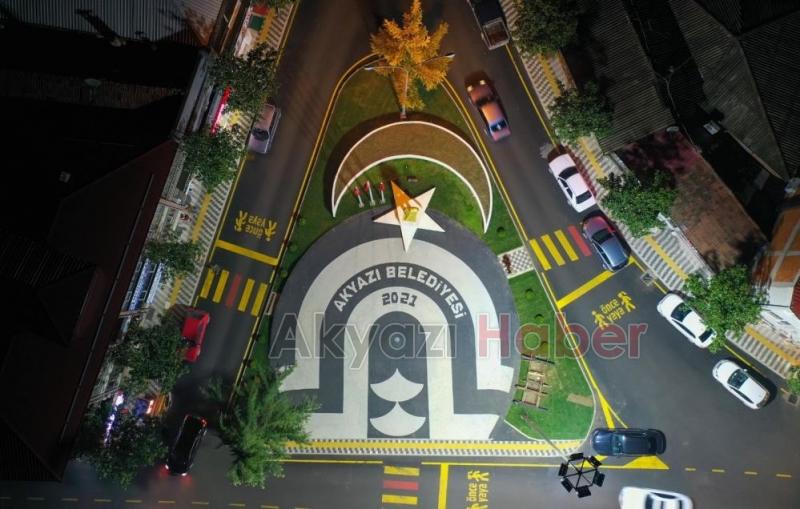 Akyazı tören alanı yenilendi