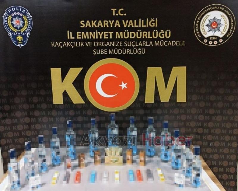 Serdivan'da yılbaşı öncesi kaçak içki operasyonu