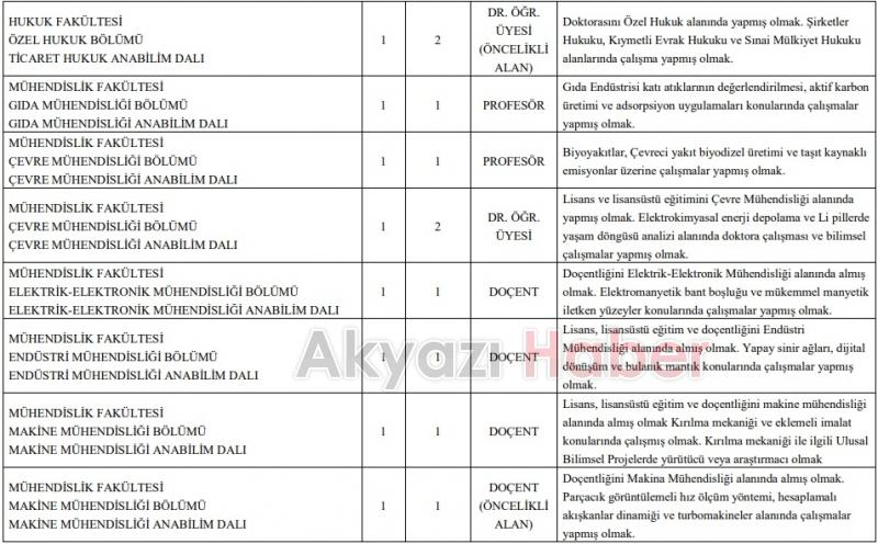 SAÜ'ye 46 öğretim üyesi alınıyor