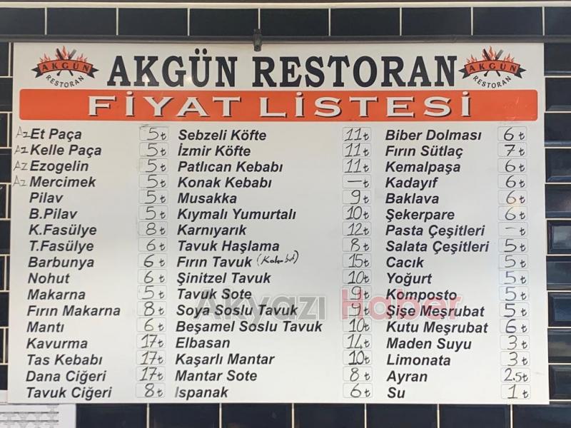 Akgün Restoranda kampanyalar bitmiyor