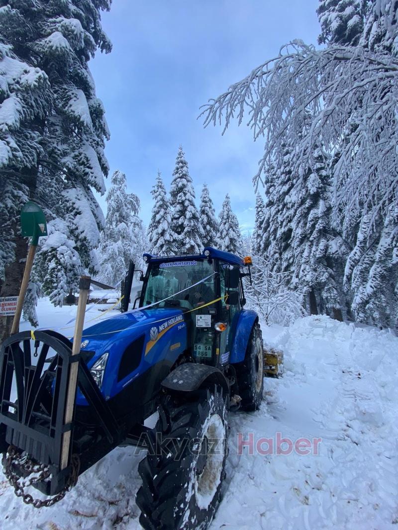 Kar keyfi için Güzlek'e akın ettiler