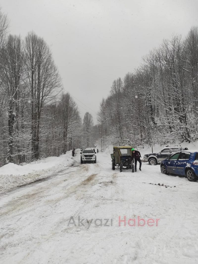 Kar keyfi için Güzlek'e akın ettiler