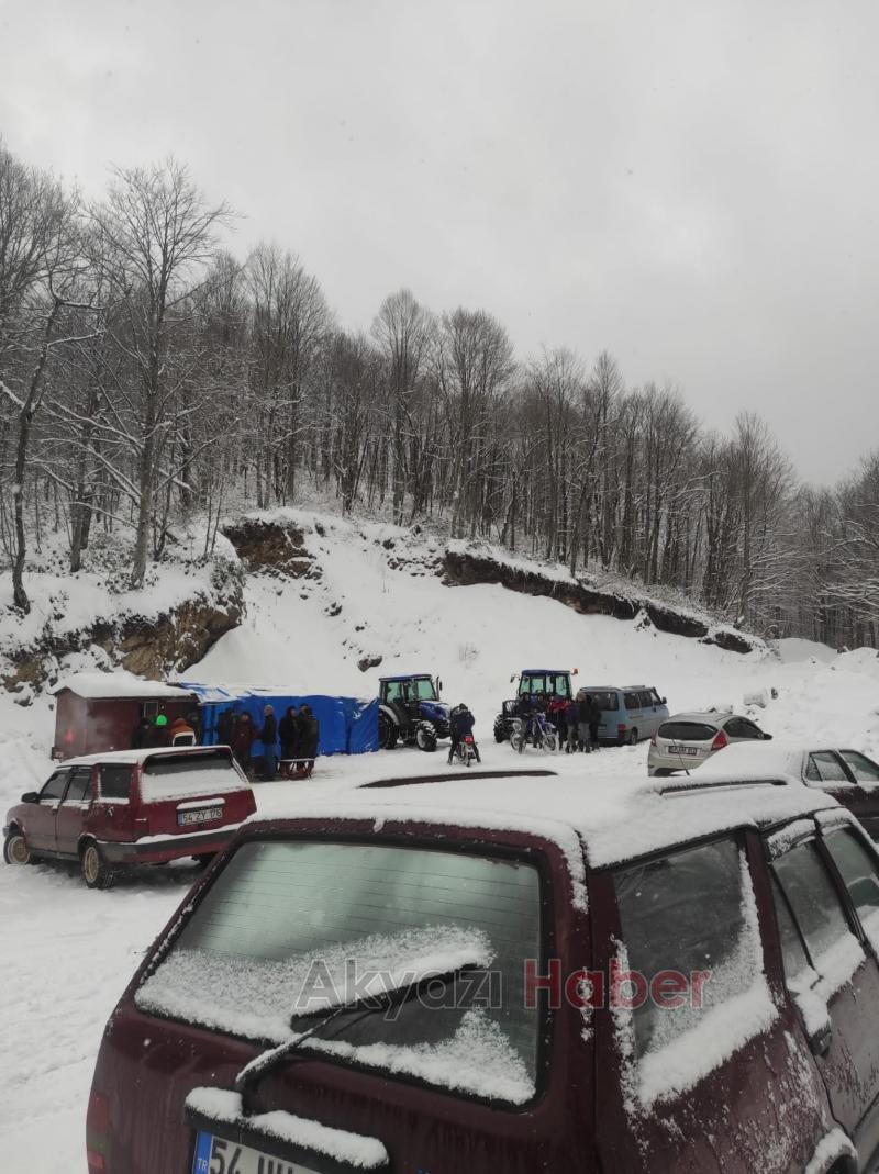 Kar keyfi için Güzlek'e akın ettiler