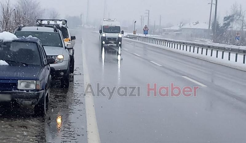 Karda kayıp şarampole uçtu