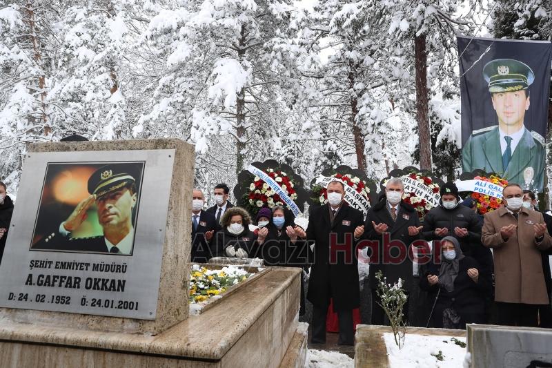 Şehit Emniyet Müdürü Ali Gaffar Okkan Mezarı başında anıldı