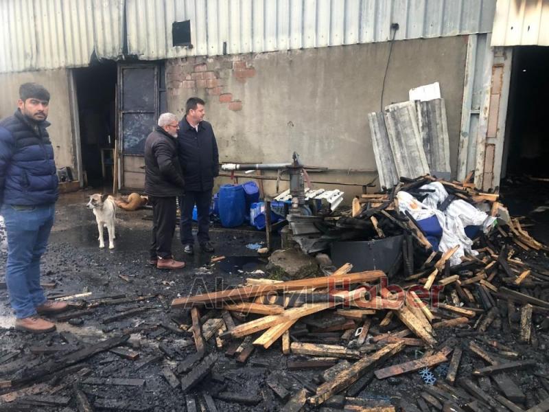 Yangının verdiği hasar gün ağarınca ortaya çıktı