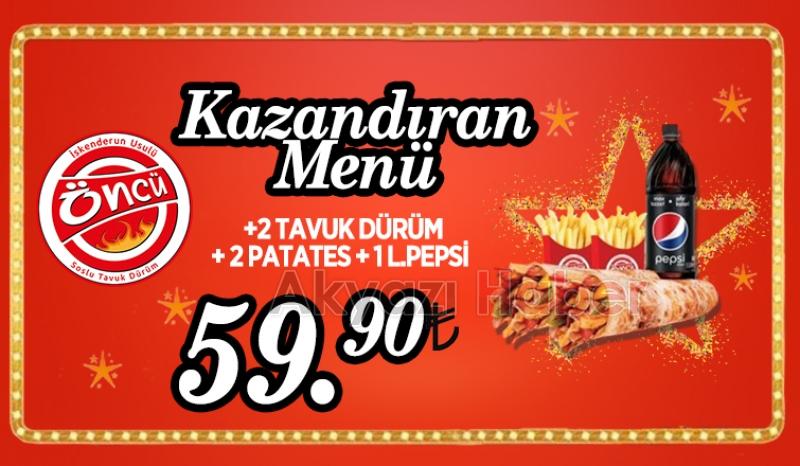 Öncü Döner'den Kazandıran Menü