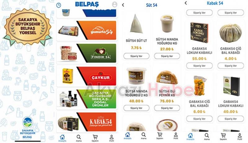 Uygulama yayınlandı Büyükşehirin ürünleri artık bir tık kadar yakın