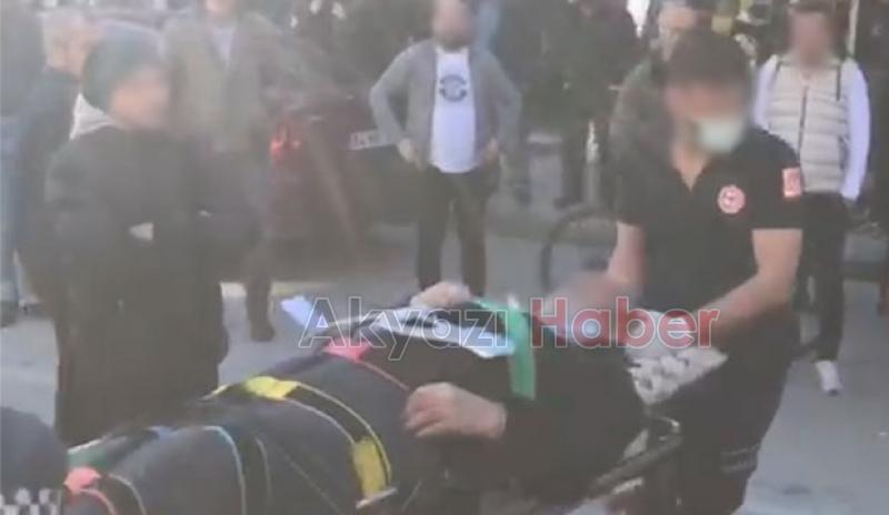 Akyazı çarşı içinde kaza: 1 yaralı