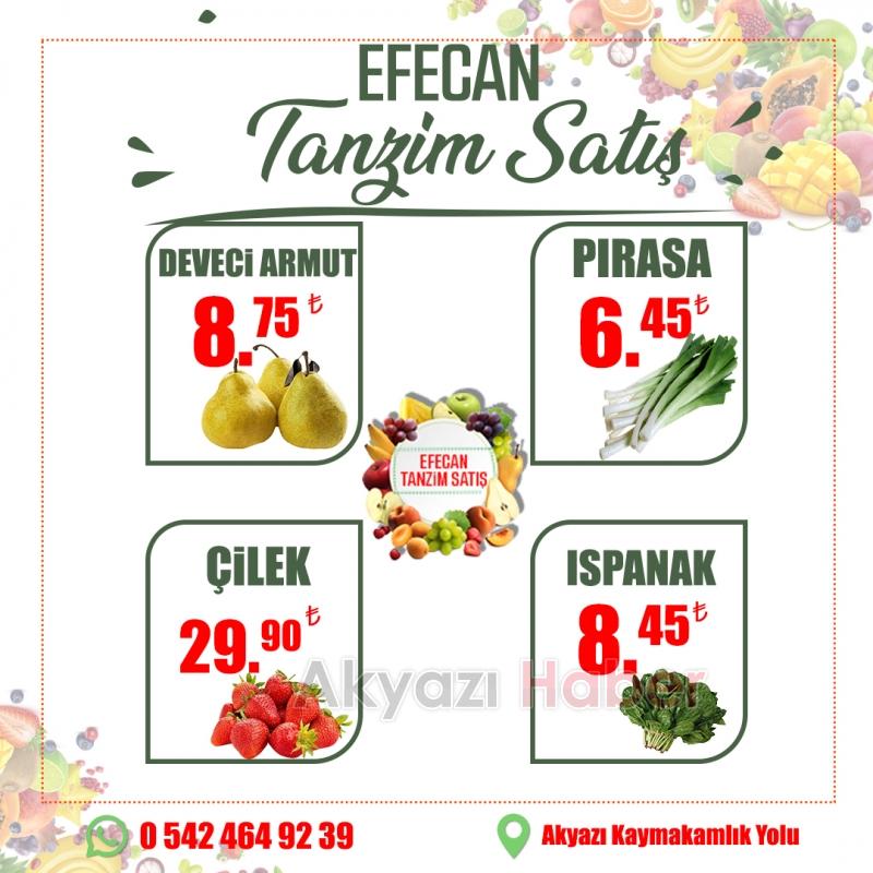 Efecan Tanzim Satış'tan Sebze ve Meyve Şöleni