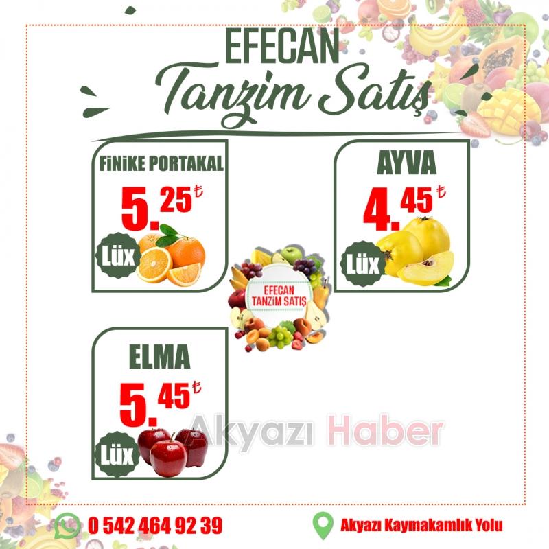 Efecan Tanzim Satış'tan Sebze ve Meyve Şöleni