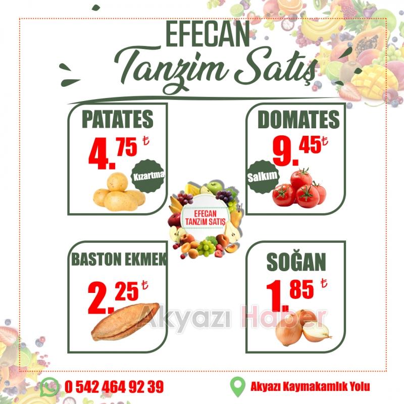 Efecan Tanzim Satış'tan Sebze ve Meyve Şöleni