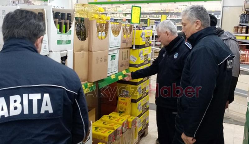  Zabıta ekipleri market denetiminde