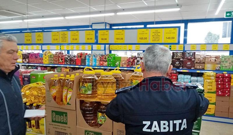  Zabıta ekipleri market denetiminde