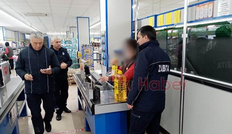  Zabıta ekipleri market denetiminde