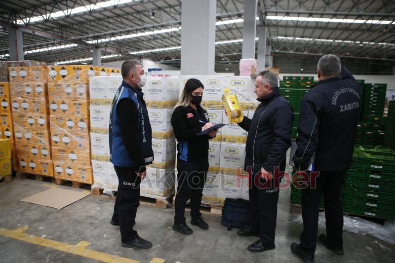 Büyükşehirden depolara ay çiçek yağı baskını