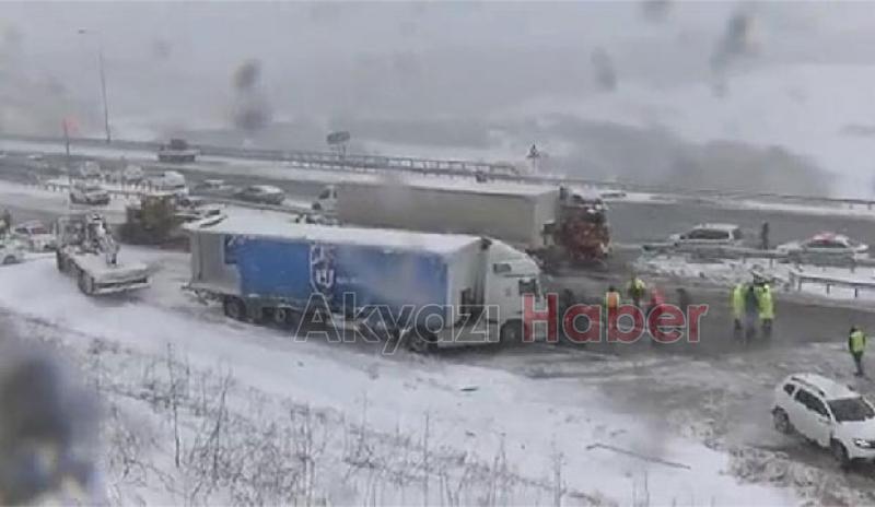 Kuzey Marmara Otoyolunda 7 araçlı kaza