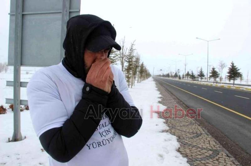 Sakaryalı baba yürüyüşünde Erzurum'a ulaştı