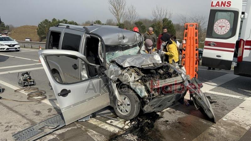 Kocaeli sınırında kaza