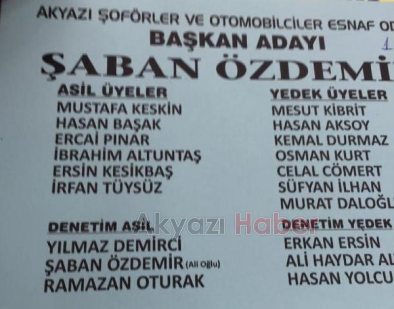 Akyazı Şoförler Odası'nda Şaban Özdemir dönemi