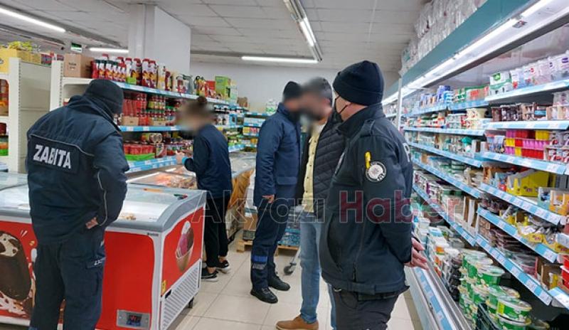 Akyazı da zincir marketlere ceza