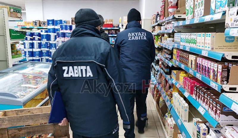 Akyazı da zincir marketlere ceza