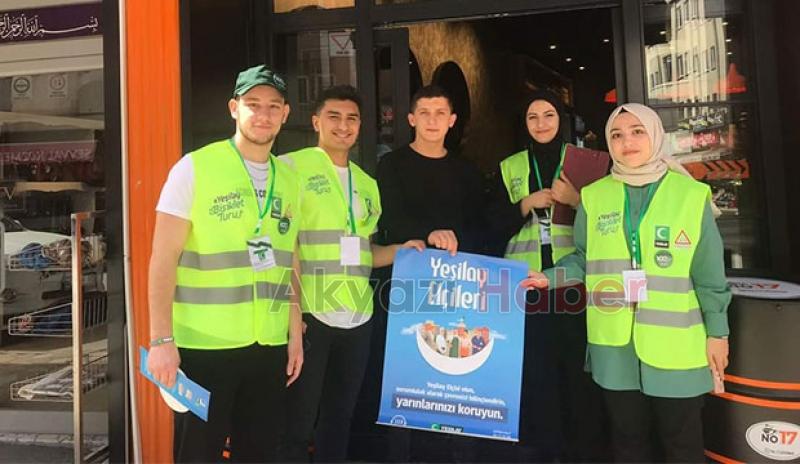 Yeşilay Elçileri Projesine Esnaf ve Müşterilerden Tam Destek 