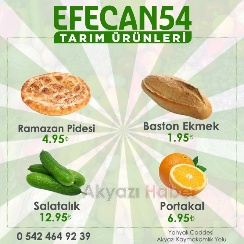Efecan tanzimden 250 tl alışverişe pide hediye