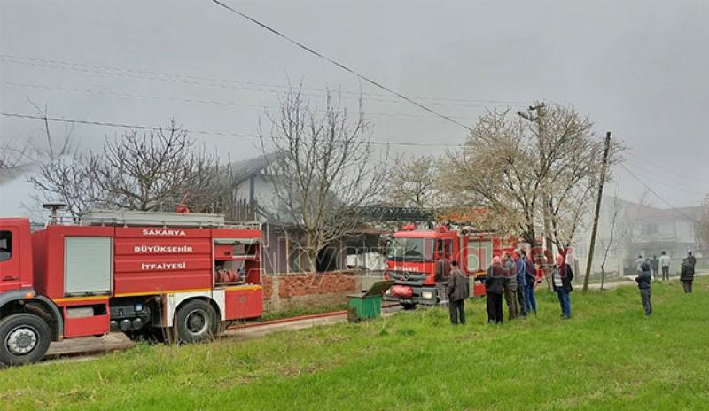 Akyazı'da ev alevlere teslim oldu