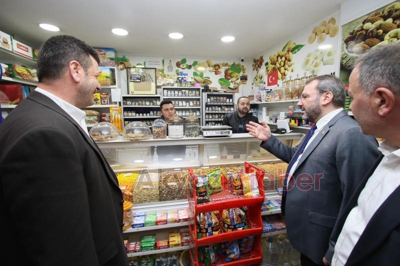  Esnaf ve vatandaşlarla bir araya geldiler