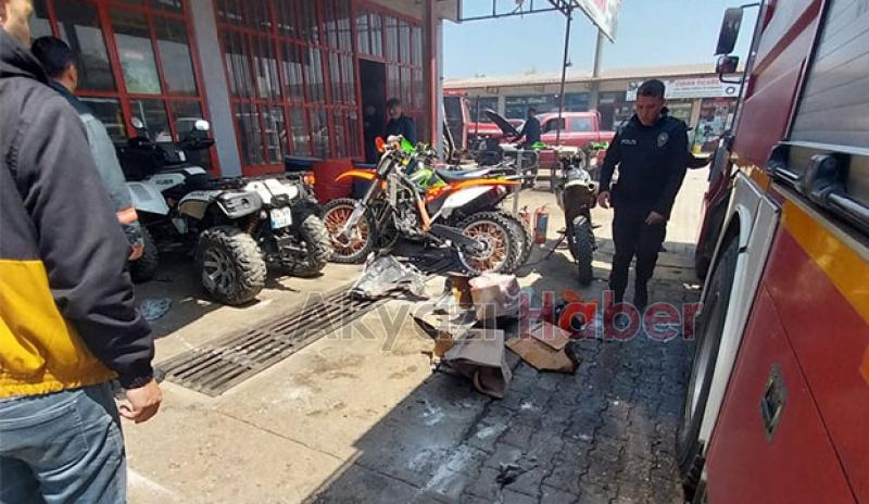 Akyazı sanayide yakıt deposu patladı