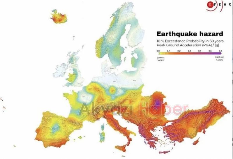 Avrupa’nın deprem haritasında Sakarya'da var