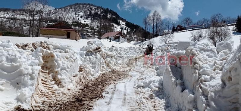 Nisan ayında kar mesaisi