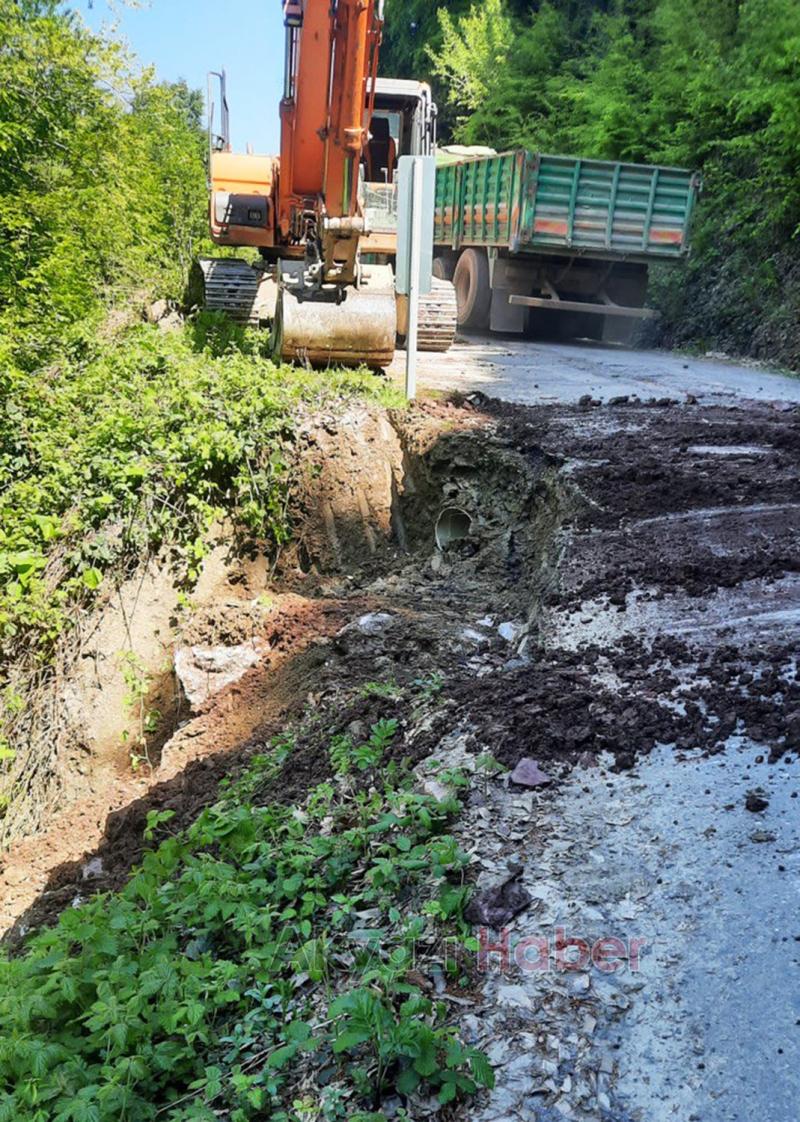 Heyelan bölgesine Büyükşehir’den anında müdahale