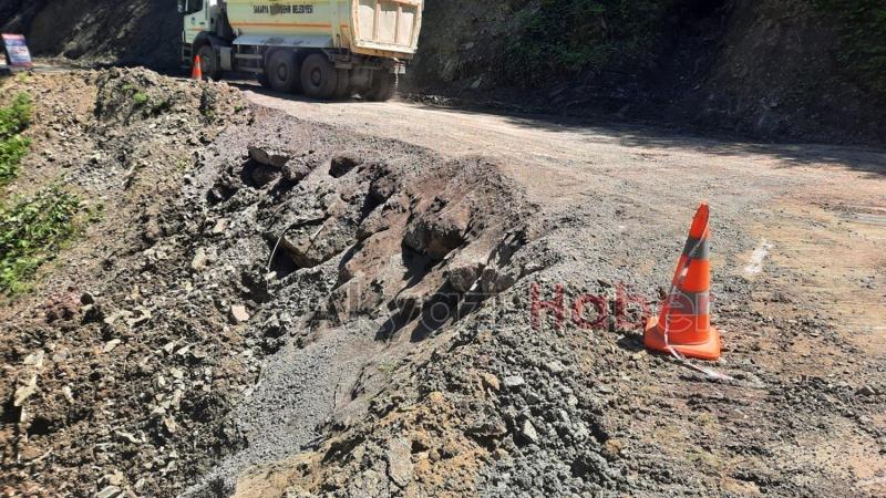 Heyelan bölgesine Büyükşehir’den anında müdahale