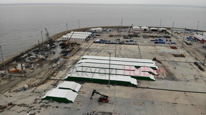 Karadeniz gazının karaya çıkartılma çalışmaları sürüyor