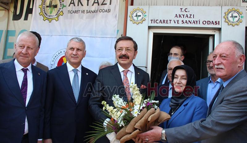  TOBB Başkanı Hisarcıklıoğlu Akyazı'ya geldi