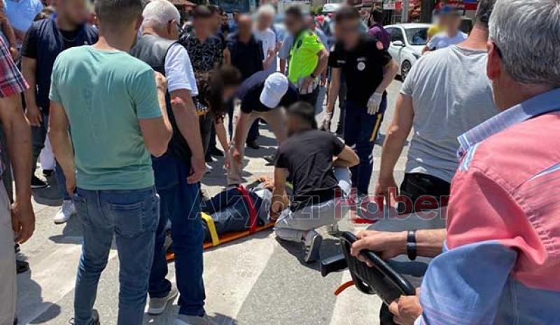 Akyazı merkezde kaza