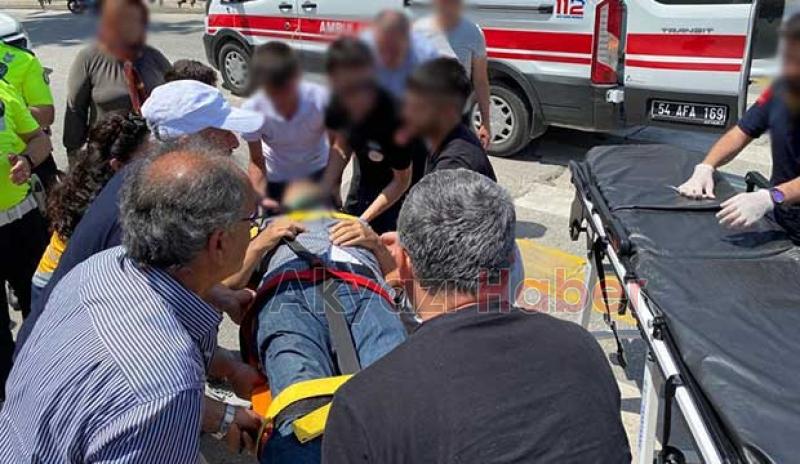 Akyazı merkezde kaza