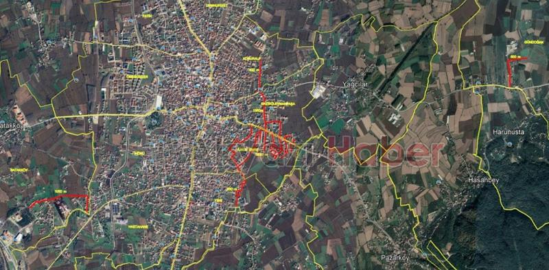 Akyazı’da 6 mahalleye 8 kilometrelik yeni hat