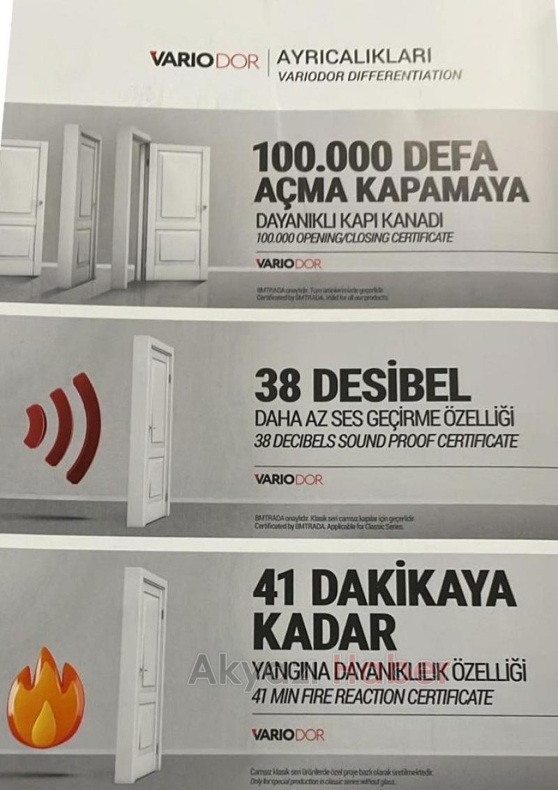 Variodor kapılar Sak Orman Ürünleri'nde