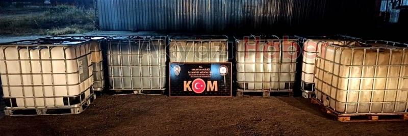 Sakarya’da 5 bin 140 litre gümrük kaçağı petrol ele geçirildi