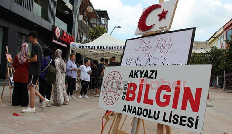 Özel Akyazı Bilgin Anadolu Lisesi öğrencilerinden resim sergisi