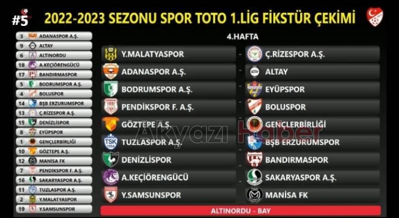 Sakaryaspor'un fikstürü belli oldu