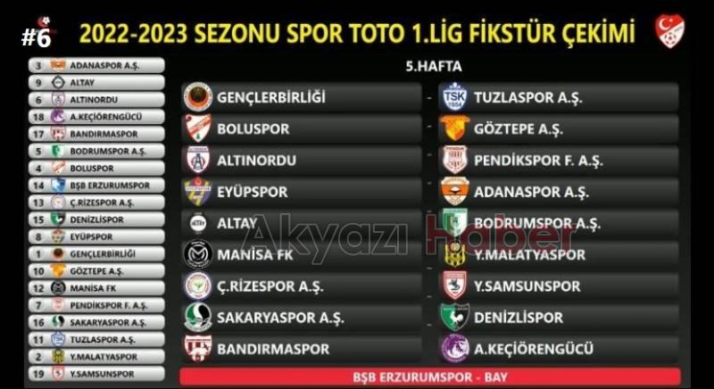 Sakaryaspor'un fikstürü belli oldu