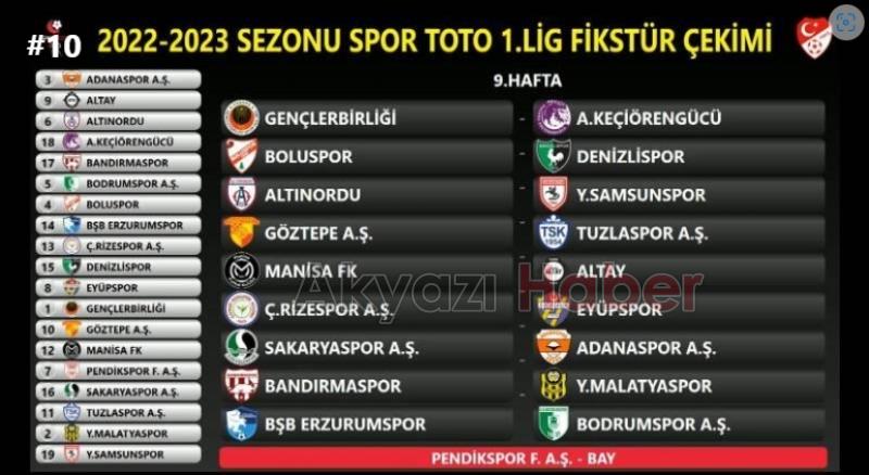 Sakaryaspor'un fikstürü belli oldu