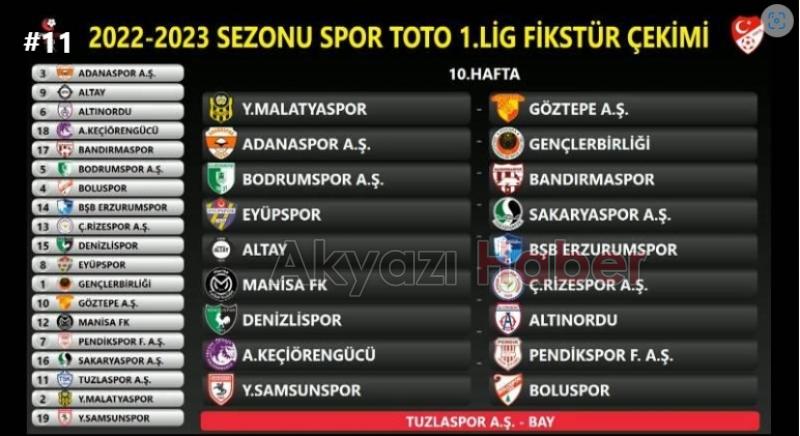 Sakaryaspor'un fikstürü belli oldu